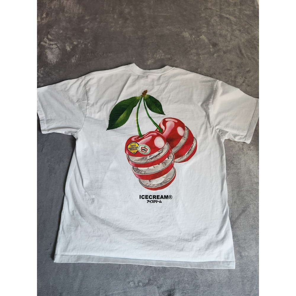 New XL Icecream Quarters Short Sleeve TeeShirt Tshirt White BBC Men's
